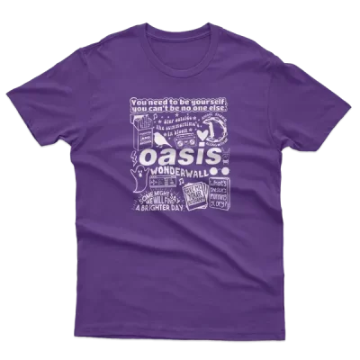 Oasis Doodle Art Vintage Album Song Lyrics, Retro Oasis Tour