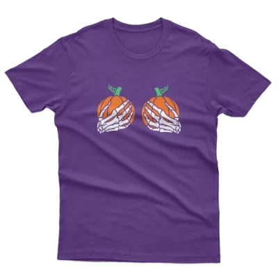 Pumpkin Boobs Skeleton Hands