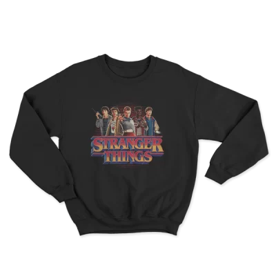 Stranger Things Season 5 Main Crew 80's Style Group Logo