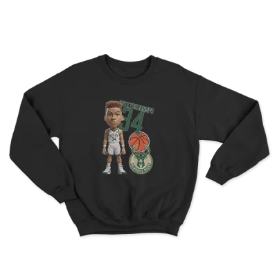 Giannis Antetokounmpo, Milwaukee Bucks, Cartoon Basketball NBA Player