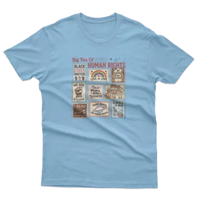 Big Fan Of Human Rights Posted Stamp, Equality Designs, Social Justice