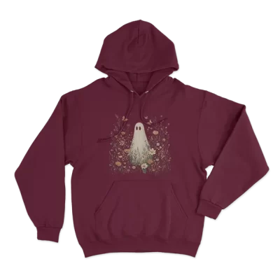 Wildflower Ghost, Boho Floral Halloween, Vintage Spooky Season Ghost