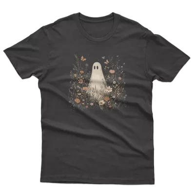 Wildflower Ghost, Boho Floral Halloween, Vintage Spooky Season Ghost